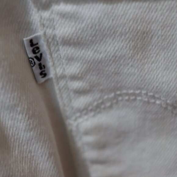 Levis 721 High Rise Skinny White Jeans 24 - Picture 13 of 16